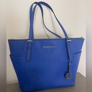 Michael Kors Jet Set Saffiano Tote - Sapphire Blue